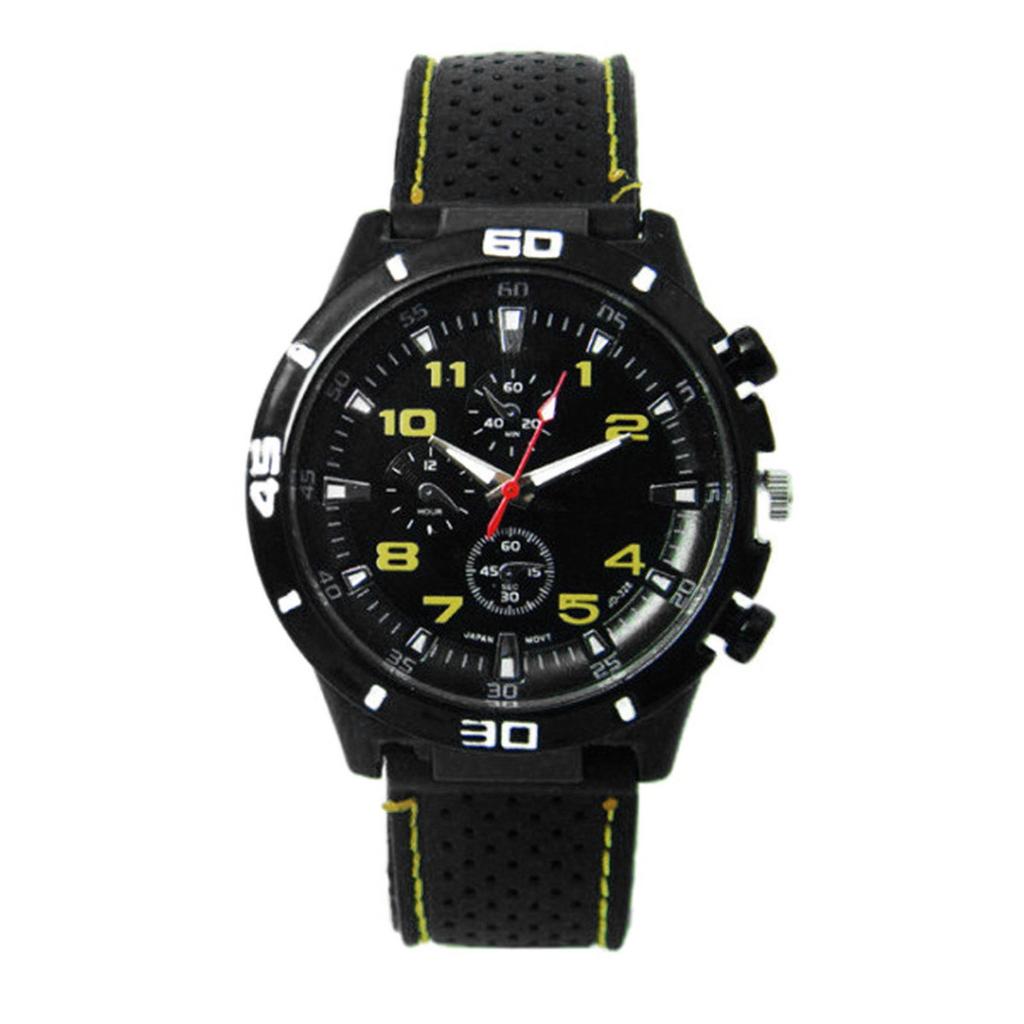 Кварцевые часы Мужские военные часы Спортивные часы Силиконовый ремешок Спортивные часы