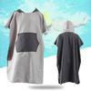 Microfiber Hooded Swimming Towel Quick Dry Hoodie Changing Bath Robe Poncho Beach Towel