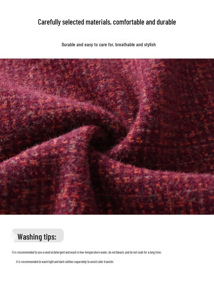 Осенний трикотаж бабушки: Бархатный толстый кардиган большого размера для 70-80-летних - Идеально подходит для осени и зимы.