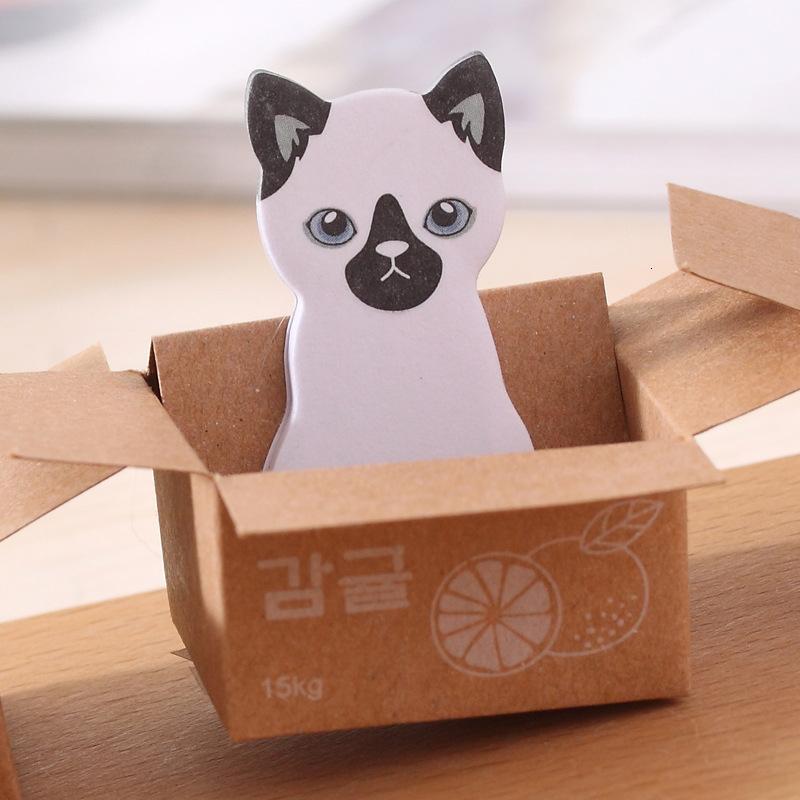 1 шт. Милая кавайная кошечка, липкая наклейка для заметок, милый котенок, блокнот, блокнот для заметок, почта, школа, канцелярские принадлежности, кошка, забавный подарок, собака