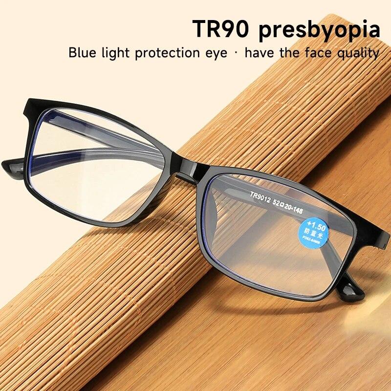 TR90 Сверхлегкие очки для чтения с защитой от синего света Очки для пресбиопии с защитой от синего света Очки для дальнозоркости Читатели +1,0 1,5 2,5 3,5 4,0