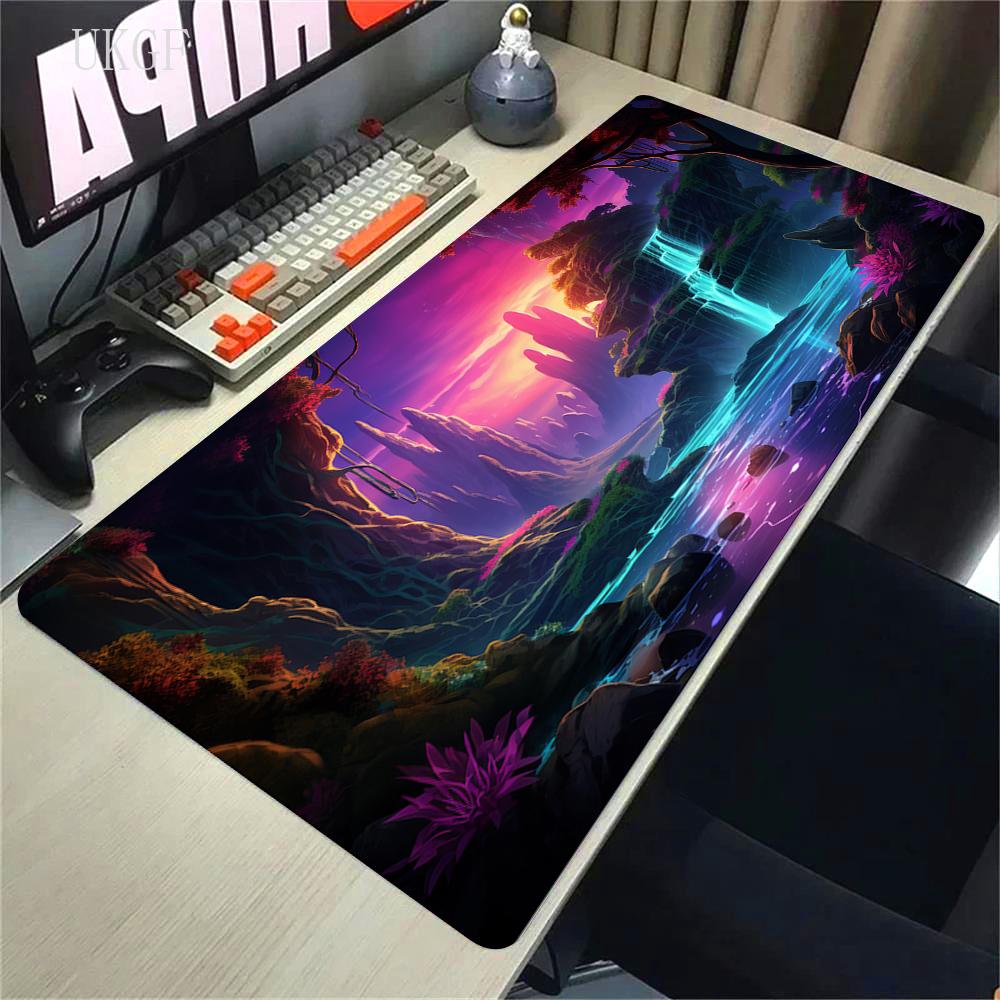 900x400 HD Print Rubber Mouse Pad Landscape Mountain Sunset Cartoon Mouse Pad XXL Extended Mouse Pad Pc Computer Non-slip Carpet