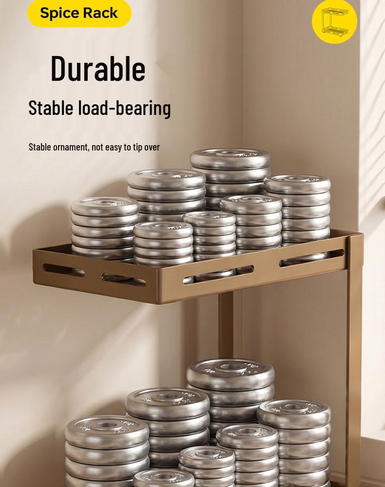 Multi-Functional Kitchen Countertop Spice Rack with Jars