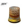 Easy Clean Whiskey Glass Dad's Gift, Spinning with LED Light, 260ml Embossed Premium Spirit Glassware Rotating Tumbler, Father's Day Present, Gift for