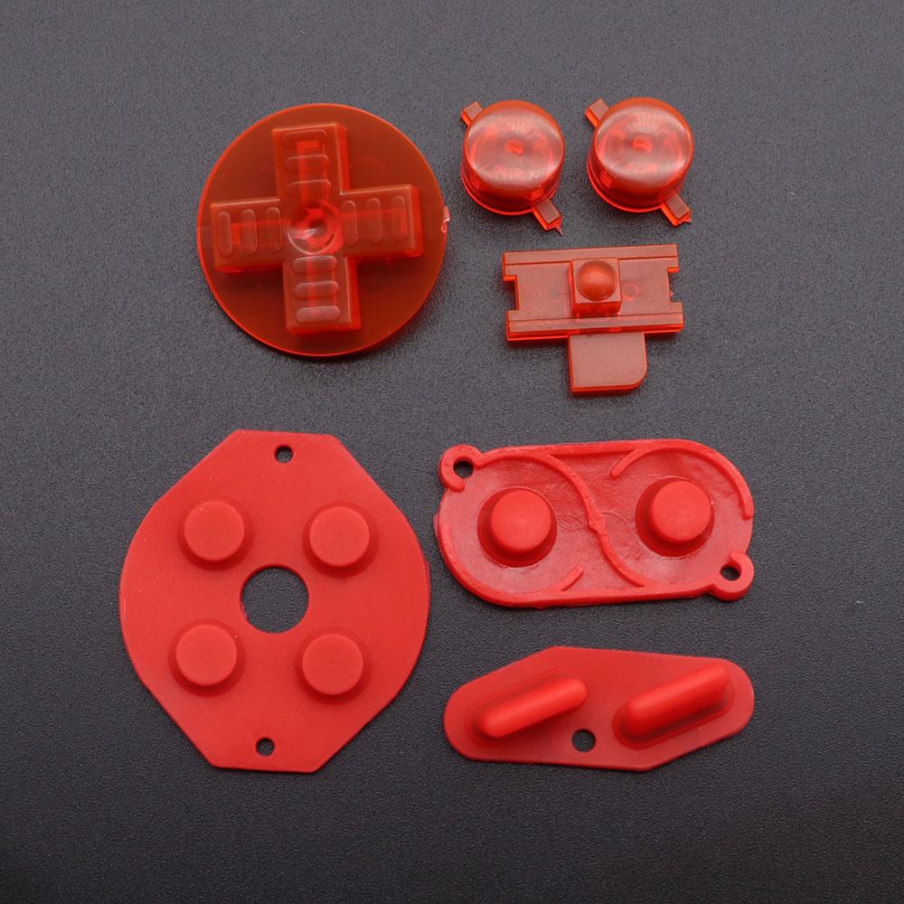 Многоцветные кнопки для Gameboy Classic GB Кнопки для GBO DMG DIY для Gameboy Кнопки AB и резиновые токопроводящие кнопки D-pad