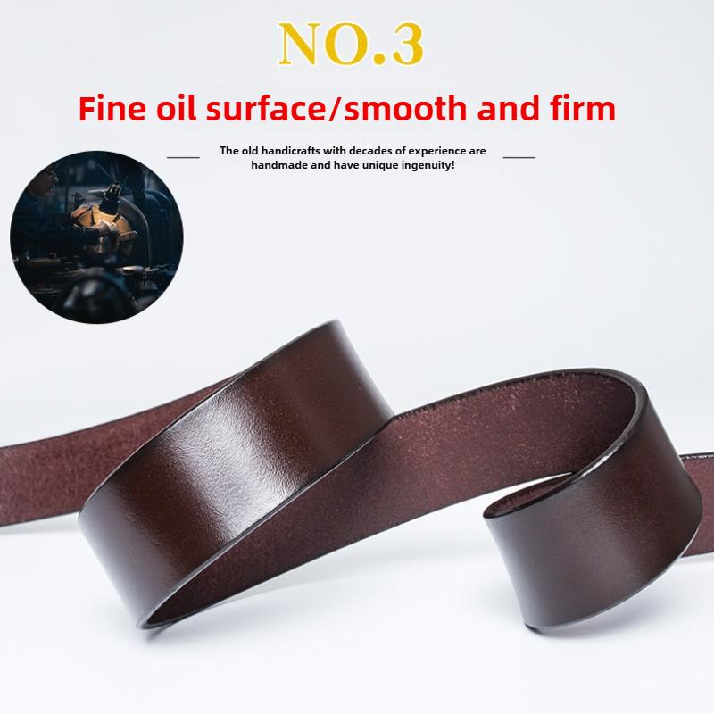 Модный новый мужской ремень из натуральной кожи в стиле ретро с гладкой пряжкой