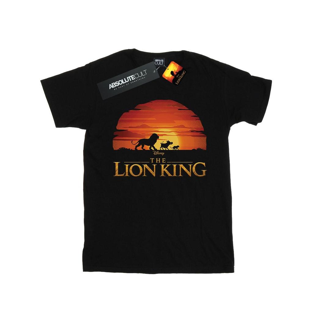 Disney Womens/Ladies The Lion King Movie Sunset Logo Cotton Boyfriend T-Shirt