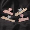 The Bling King Custom Name Necklace Bubble Letter Heart Buckle Iced Out White Pink CZ Pendant Tennis Chain Hiphop Jewelry