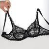 Глубокий V сексуальное нижнее белье ультра тонкий бюстгальтер комплект больших размеров бюстгальтер женское нижнее белье кружево вышивка прозрачный бюстгальтер
