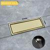 Матовый золотой невидимый трап для плитки из нержавеющей стали 304, мусорный фильтр, дезодорант, трап для ванной комнаты, кухонные принадлежности