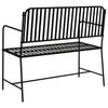 Garden Bench Black 103.5 x 51.5 x 90 cm Steel