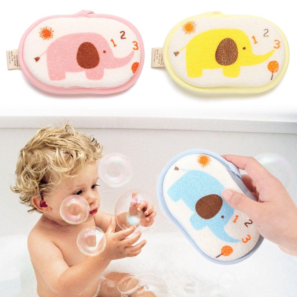 Cotton Bath Towels Bath Sponge Brush Infant Children Rub Shower Brush Bath Sponge Elephant Pattern
