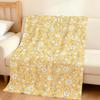 Yellow Floral Cute Fashion Pattern Flannel Soft Warm Plush Blanket For Sofa Living Room Pet Hogar Bedroom Gift Home Car Portable