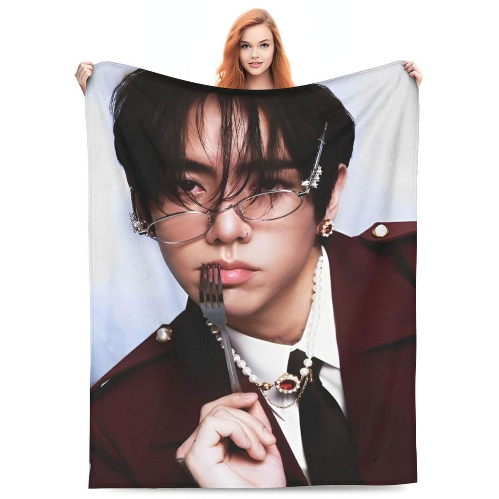 Пододеяльник DPR IAN K-Kpop Фланелевое покрывало Домашний диван Портативное легкое покрывало