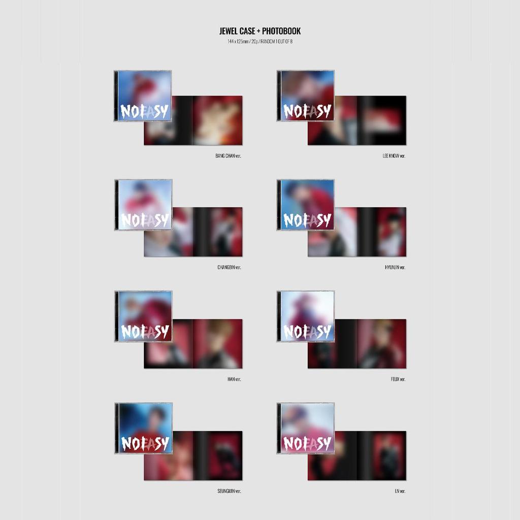 Stray Kids NOEASY [Jewel Case / Random Cover] Album + 3 Gift