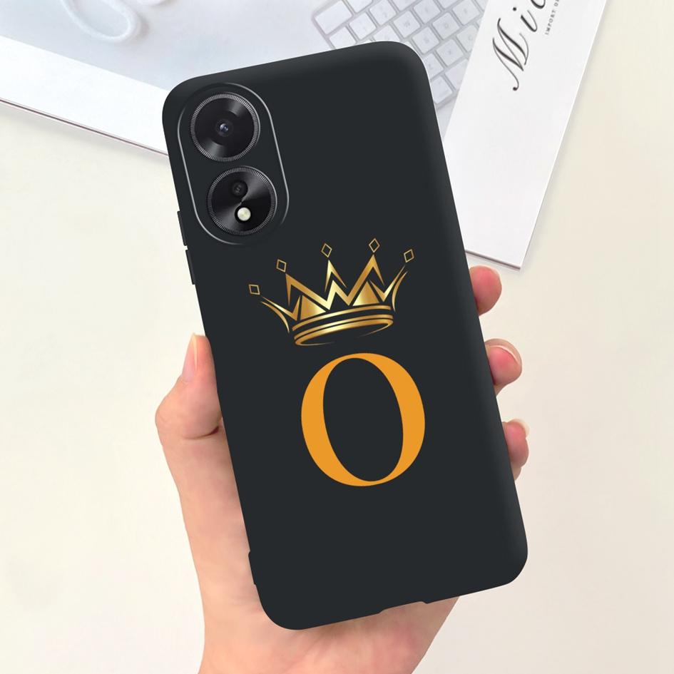 Чехол для OPPO A38 4G Милая Корона Буквы Ударопрочный Силиконовый Мягкий Задний Чехол для Телефона Для OPPO A18 Funda OPPOA38 A 38 CPH2579 Бампер