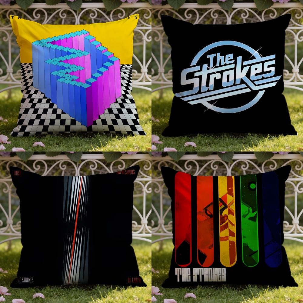 The S-Strokes Band Cushion Cover Home & Car Dual-Scene Pillow Cover: Reversible for Premium Comfort