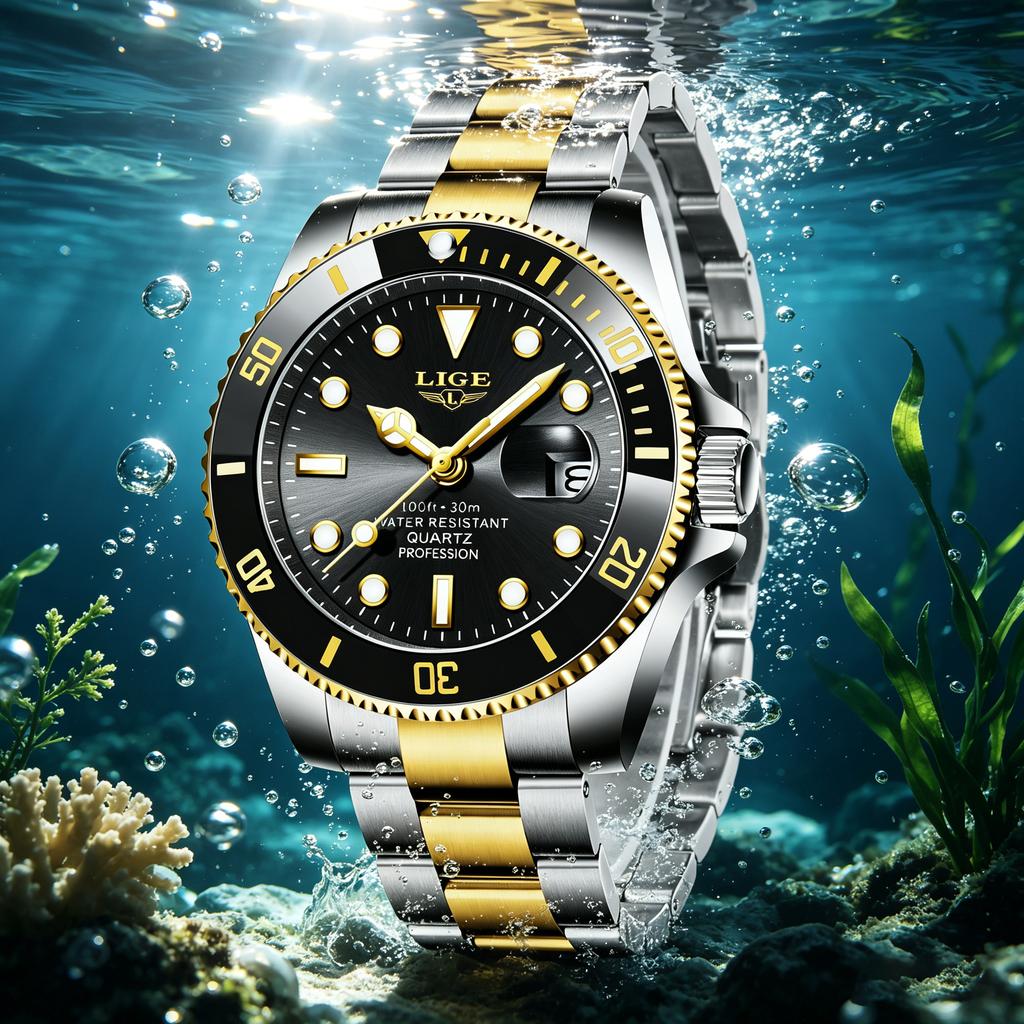 LIGE Top Brand Luxury Fashion Men's Watch Waterproof Date Clock Sport Watches for Men Quartz Wristwatch Relogio Masculino+Box