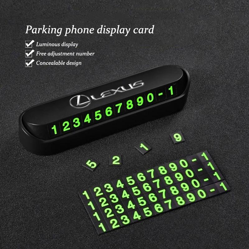 hbsh4 Car Temporary Parking Phone Number Card Accessories For Lexus GS IS LS500h ES260 ES300h RX350h NX260 UX260 LM LC RZ450e TX RC
