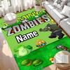 Custom Name Personalized Plants vs. Zombies Print Carpet, Versatile Home Decor Rug, for Playroom, Apartment, Balcony, Entryway, Hallway Gift