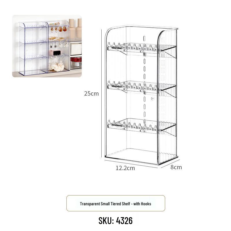 Узкий зеркальный шкафчик для ванной со встроенной полкой - Органайзер для косметики и губной помады