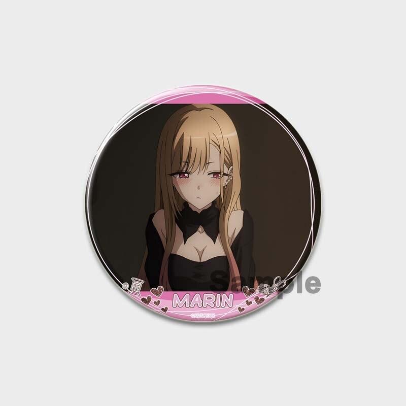 58 мм броши в стиле аниме My Dress-Up Darling Kitagawa Marin Kuroe Shizuku, значок для косплея, аксессуары, украшение для рюкзака, рождественский подарок