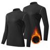 [Sillictor] Women's Sports Inner Shirt, Brushed Lining, High Neck, Long Sleeve, Compression Tops, Underwear [Ventilation, Quick Drying, Heat