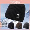 Letter M Printing Knitted Winter Beanie Hat Lightweight Warm Cap Fashion Gift
