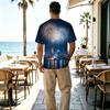Men's Polyester T-Shirt | Urban Fireworks Series, Soft Comfortable Fabric, Fashionable Versatile Street Style, Perfect for Daily Commute, Outings & Ga