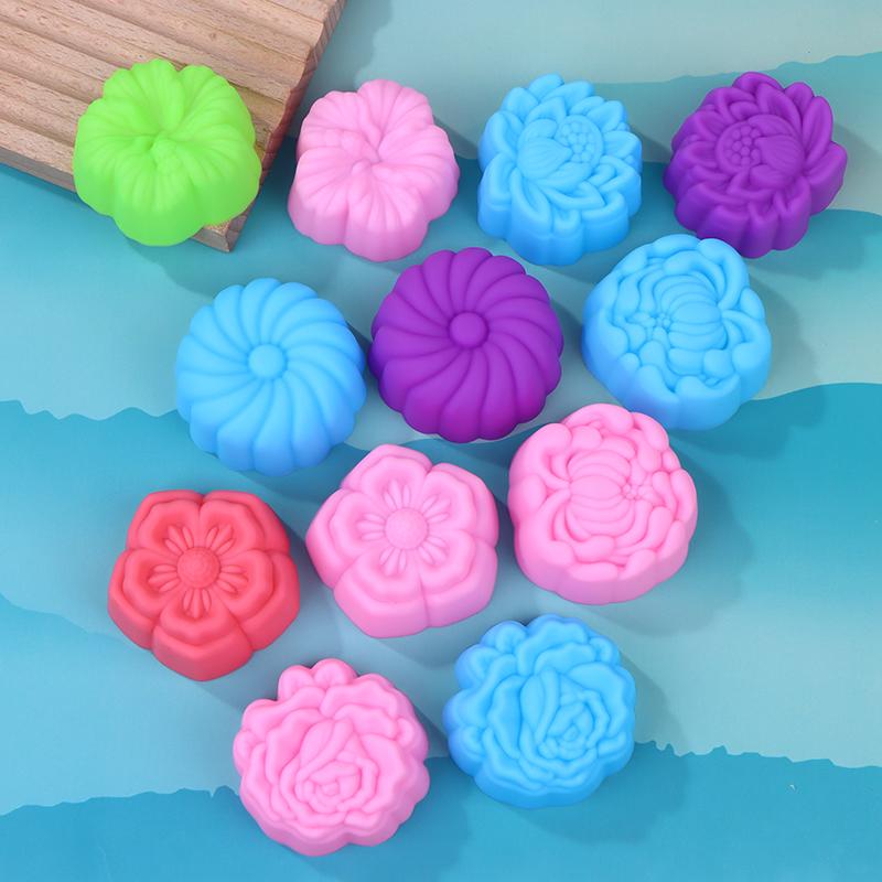 5 шт. 5 см Различные цветочные дизайны Силиконовая форма для маффинов, кексов, чашки для выпечки, форма для шоколада, пудинга, льда, инструменты для кексов, кухонная утварь для DIY