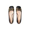 Gucci Балетки с пряжкой-лошадкой Черная кожа Женские 645600 C9D00 1000
