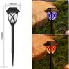 2Pcs Solar Yard Lights Bright Lawn Lights Outdoor Waterproof Led Solar Pathway Lights Landscape Path Lights