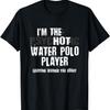 Горячий психованный ватерполист Предупреждение Смешная футболка для водного спорта