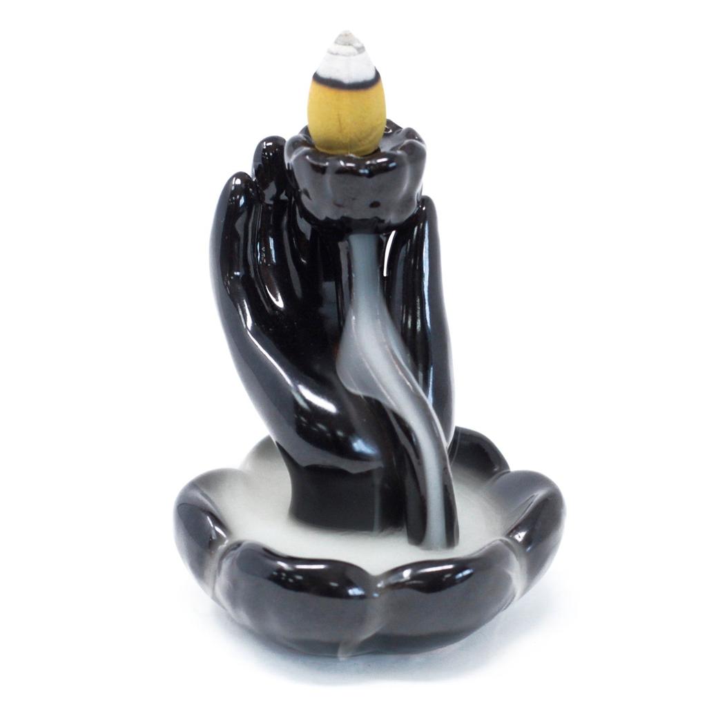 Backflow Incense Burner Hand and Lotus Flower