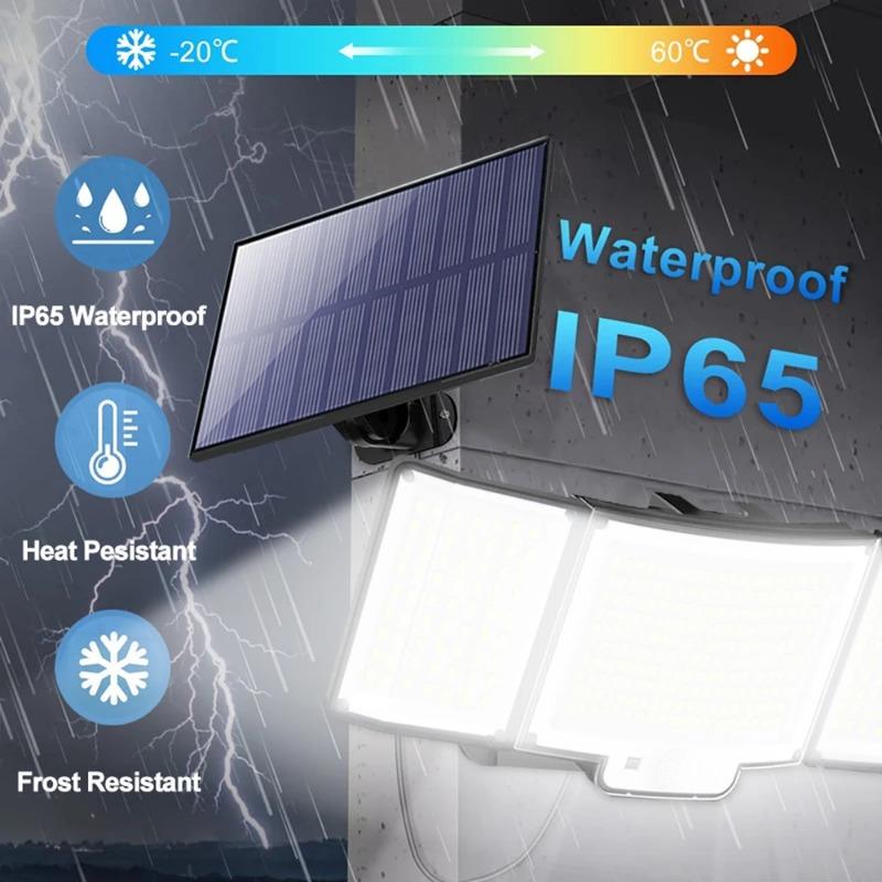 1800 мАч 328 светодиодов уличные солнечные светильники супер яркие 3 режима прожекторы IP65 водонепроницаемый настенный светильник с пультом дистанционного управления для двора и сада