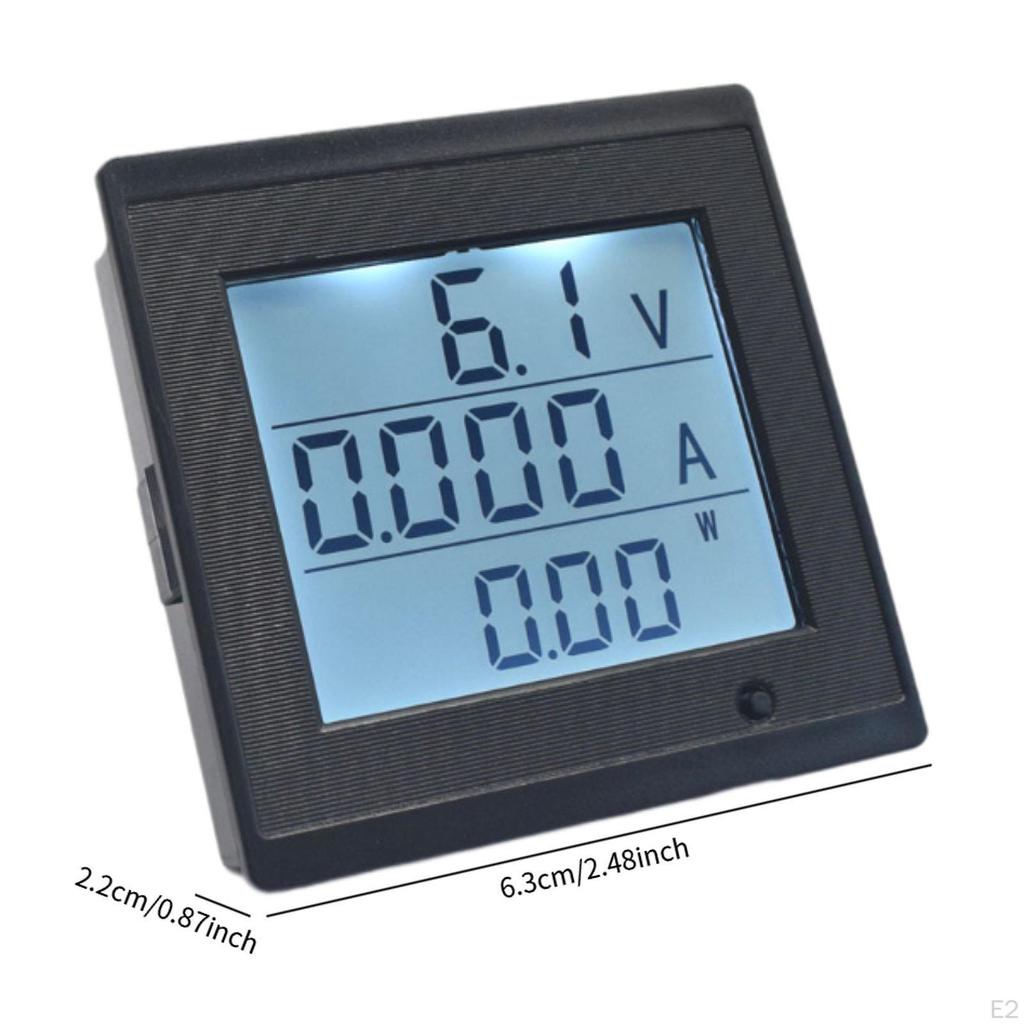 DC 6-200V 20A Current Meter Energy Measurement Instrument with Alarm Stable High Performance Digital
