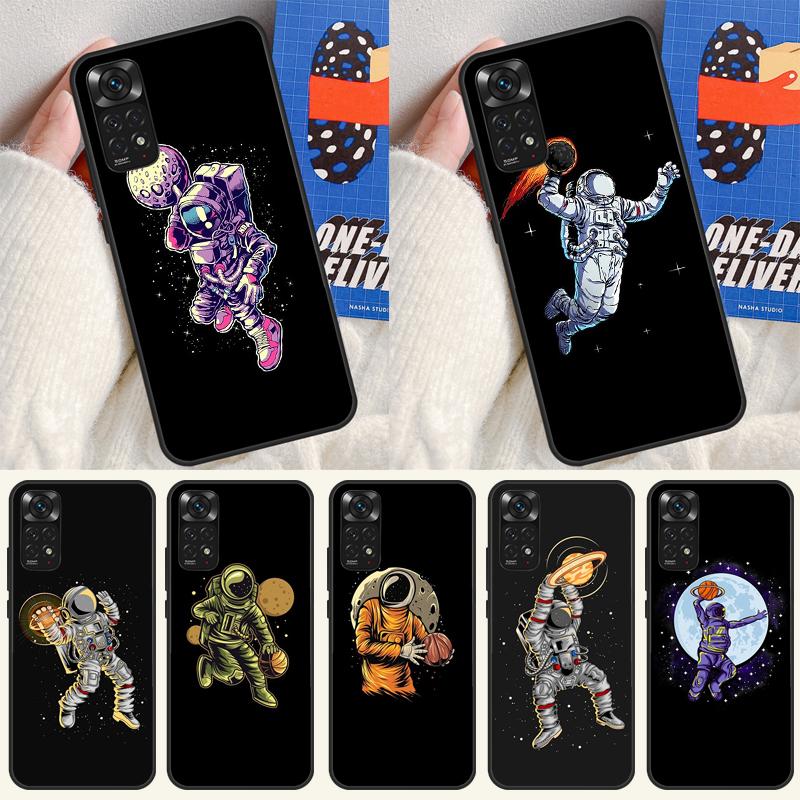 Чехол Космический Данк Астронавт для Xiaomi Redmi Note 8 9 10 11 Pro 8T 9S 10S 11S Redmi K50 K40 Gaming 9A 9C 9T 10C