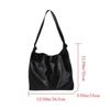 Women Large Capacity Shoulder Bags Female Tote Bags PU Leather Handbag Simple Shopping Bag