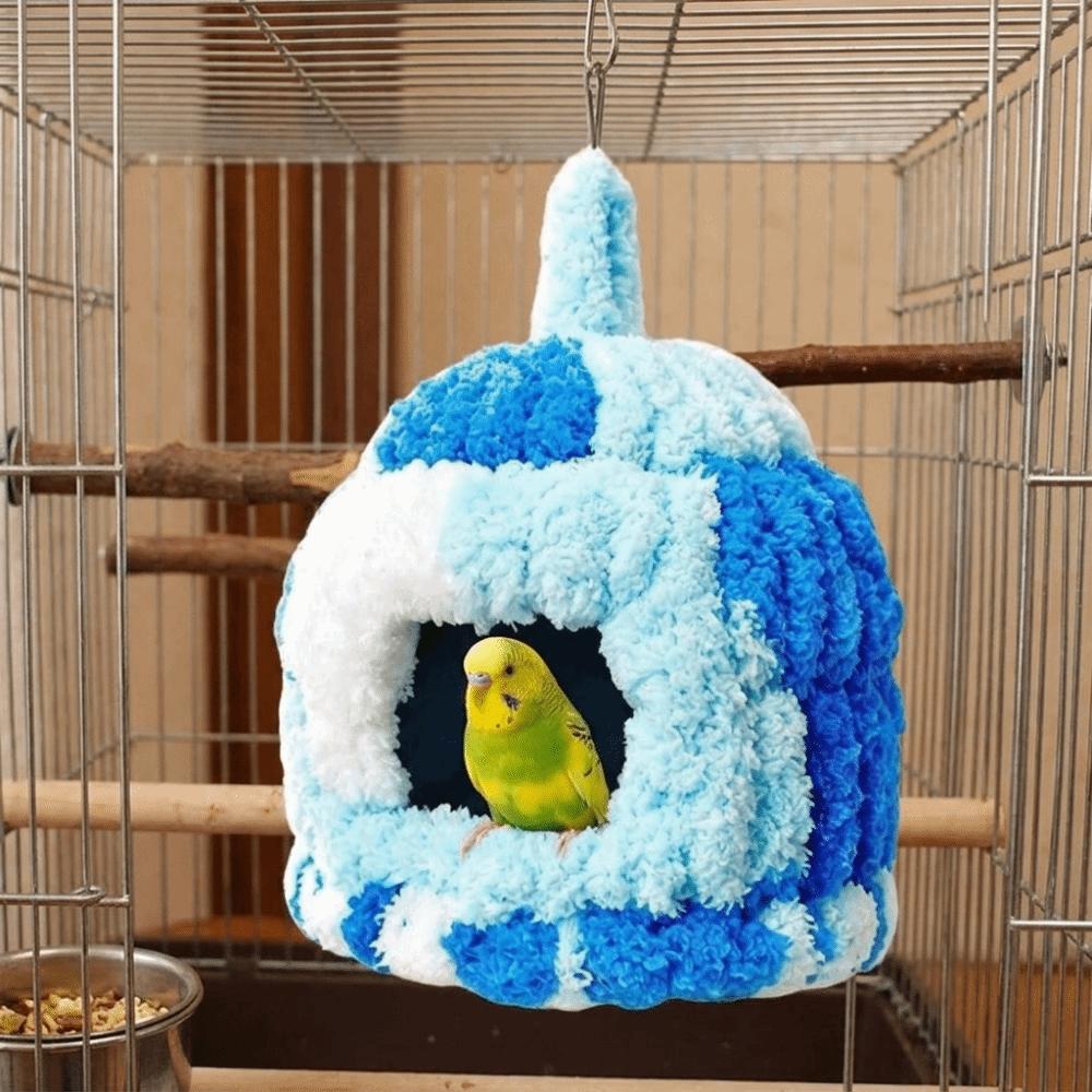 Warm Hanging Parrot House Plush Bird Sleeping Nest Parrot Warm Nest  Cage Accessories