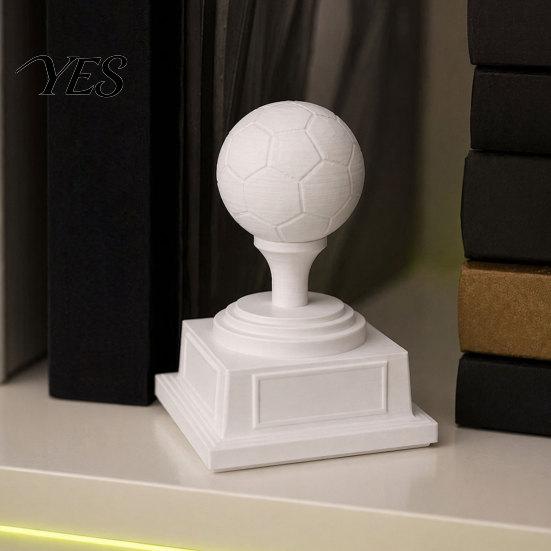 Solid Texture Football Ornament 3D Printed Trophy Ornament, Commemorative for Fan Gift Idea Desktop Display Sports Award Collectible Decoration