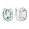 Серебряные серьги с натуральным топазом 10.17ct (2188308)