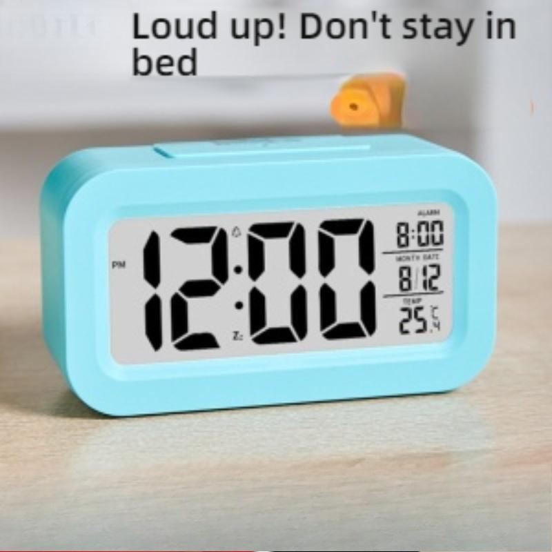LED Digital Alarm Clock Electronic Digital Alarm Backlight Snooze Calendar Clock Screen Desktop Table Clocks for Home Office