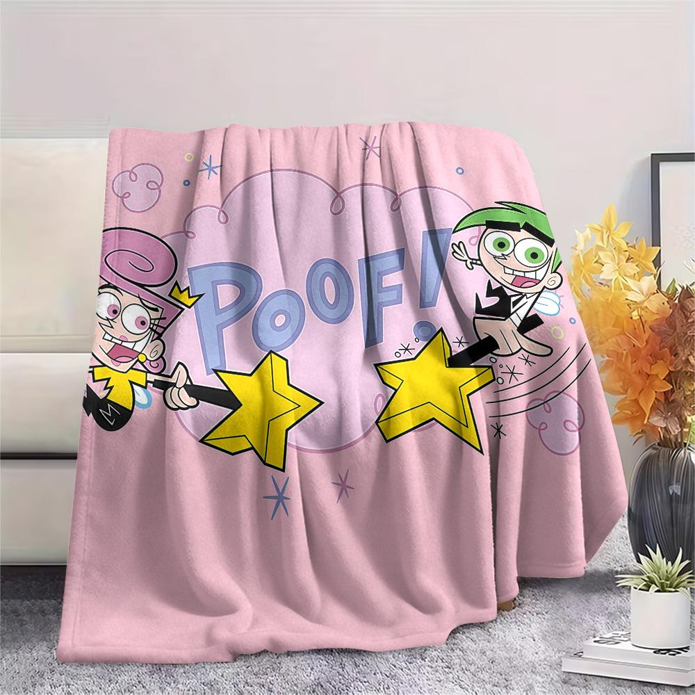 The Fairly OddParents2 Flannel Blanket, High quality Comfortable for All Seasons, Home Decor, Warmth and Comfort