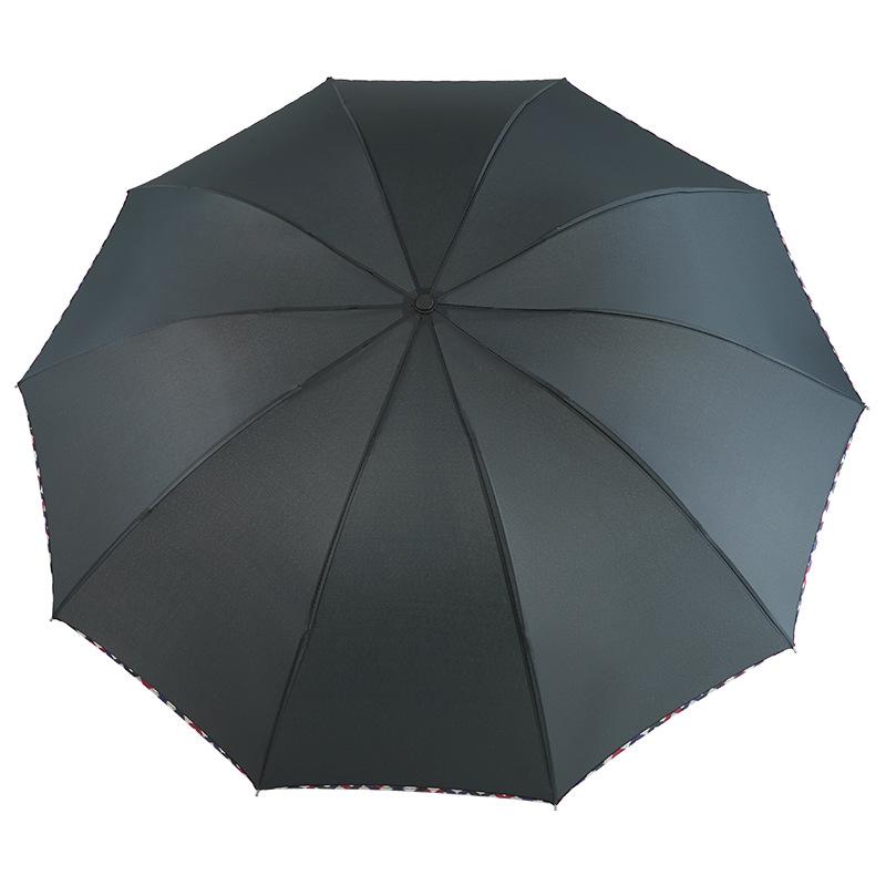 Ручной зонт Большой двойной зонт Студенческий увеличенный утолщенный усиленный складной зонт Солнцезащитный женский