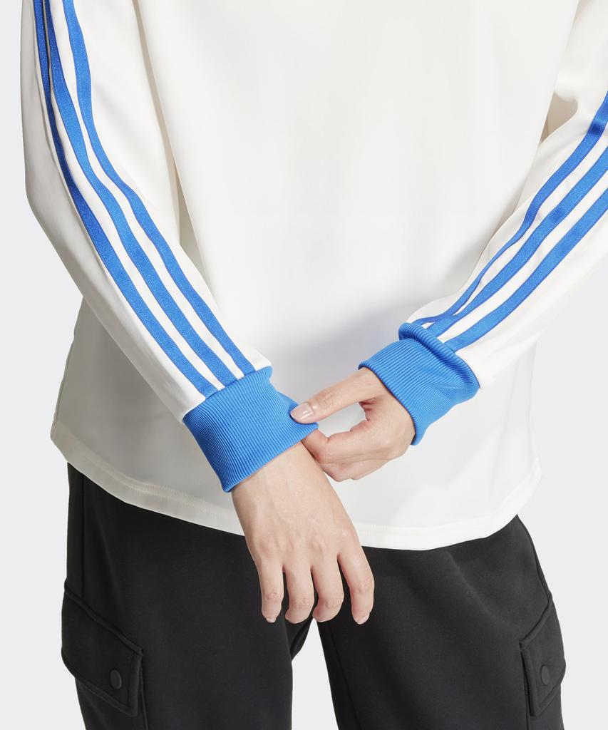 adidas 3S Сатиновая футболка с длинным рукавом - Белая:Синий / Ir6100