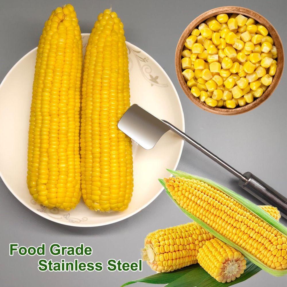 Stainless Steel Corn Cob Peeler with Ergonomic Handle Corn Kernel Removing Durable Corn Stripper
