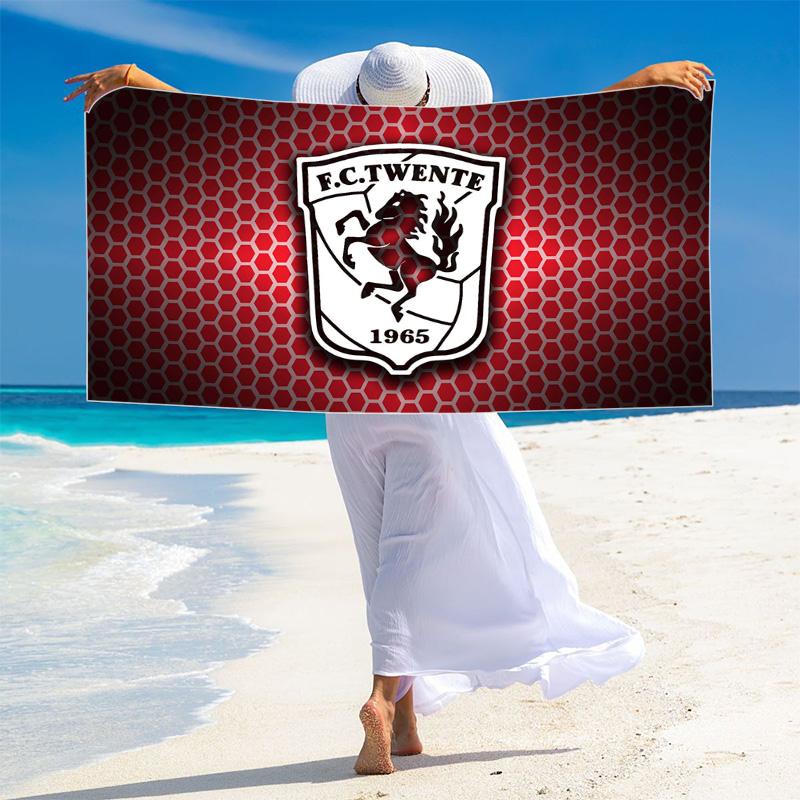 FC Twente Print Beach Towel, Large Soft Quick Dry Towel for Beach Camping Swimming