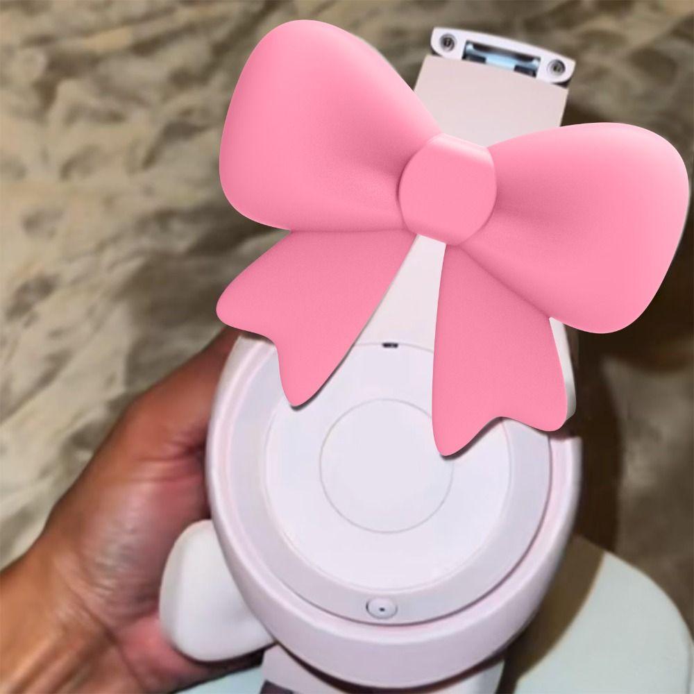 2PCS Silicone Headset Attachment Bow Shape Earphone Charms Creative Headphone Decorations Girls