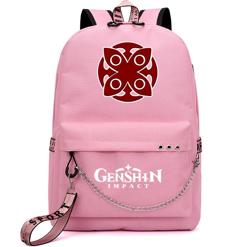 Аниме Genshin Impact рюкзак Usb порт школьная сумка 3D узор рюкзак студент-подросток школьная книга путешествия ноутбук Mochilas