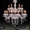 Европейская светодиодная хрустальная люстра - Романтический белый подвесной светильник для гостиной, спальни или обеденного стола